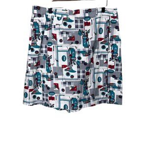 Tabi International Golf Skort Size 18 Golf Bag All over Print 100% Cotton Preppy